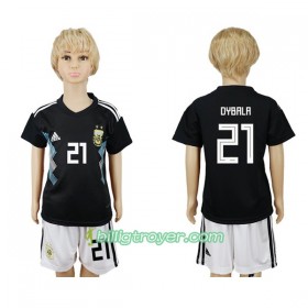 Billige Fotballdrakter Argentina Dybala 21 Barn VM 2018 Bortedraktsett